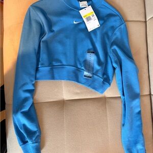 Nike Women's Sky Blue Crop Top